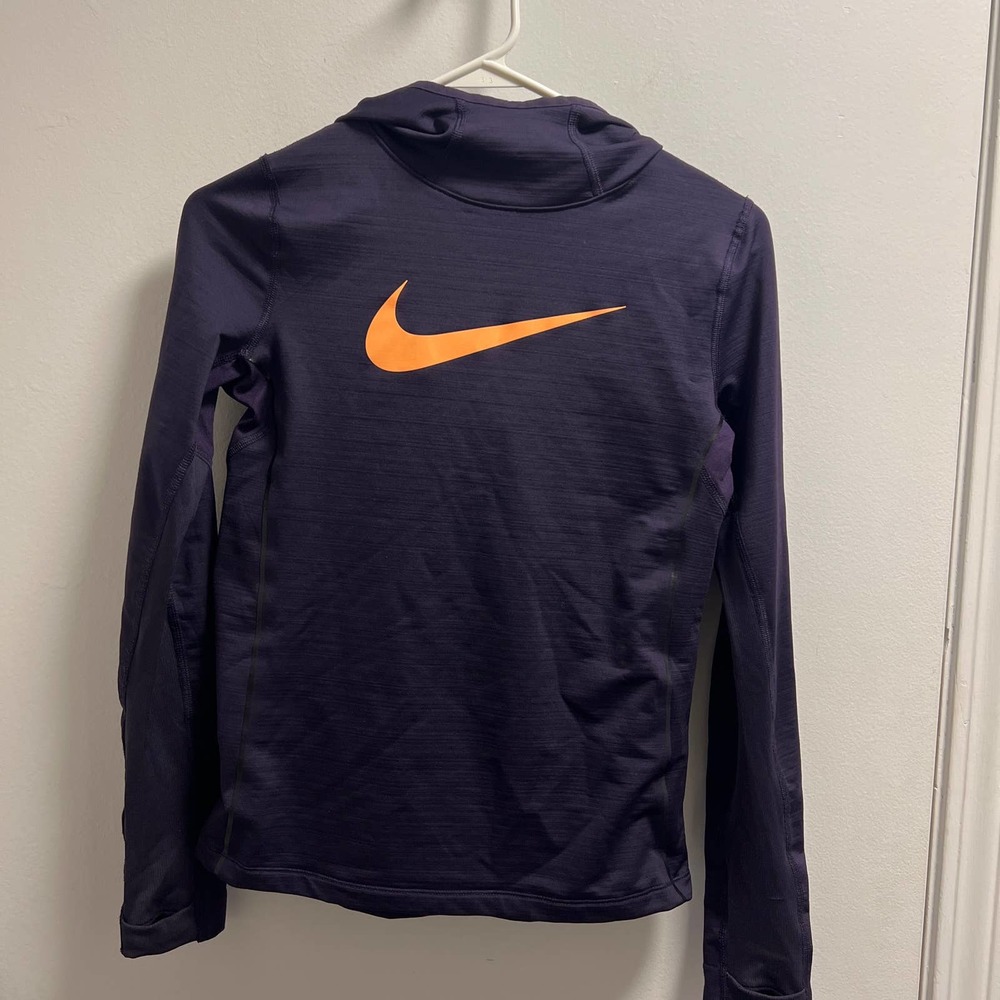 * Girls Purple Nike Pro Hyperwarm Hoodie